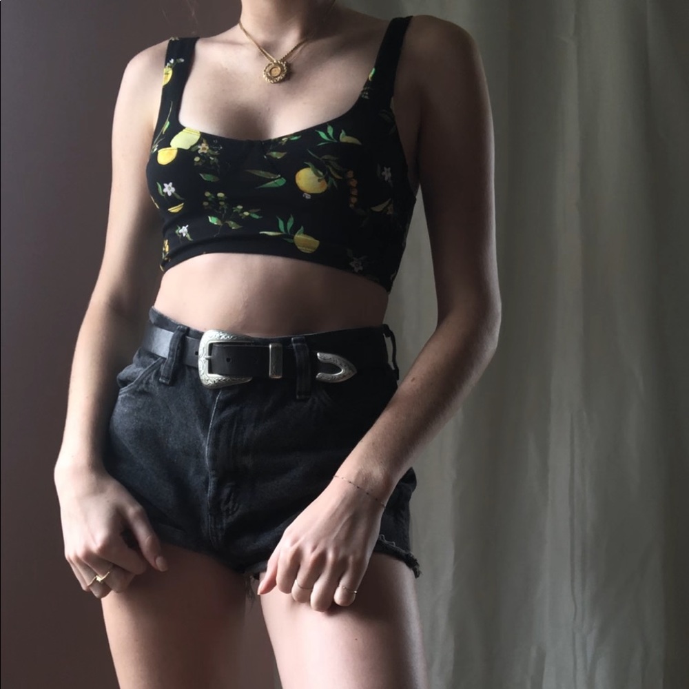 URBAN OUTFITTERS LEMON BRA TOP